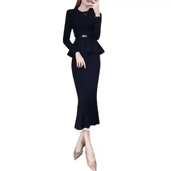 Women 2019 Spring Autumn Elegant Knitted Sets Female Long Sleeve Ruffles Pullover Sweater Tops +High Waist Slim Skirts 2pcs V834
Women 2019 Spring Autumn Elegant Knitted Sets Female Long Sleeve Ruffles Pullover Sweater Tops +High Waist Slim Skirts 2pcs V834
