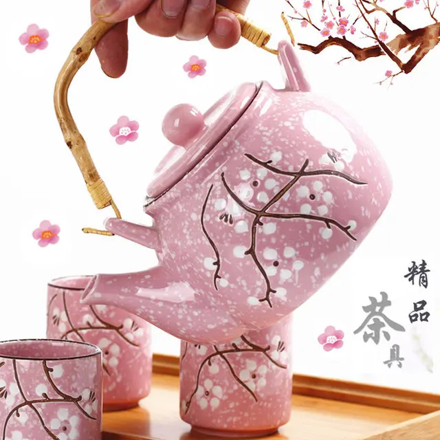 Japanese Cherry Blossom Teapots Handmade Tea Pot Water Kettle Afternoon Tea Kettle Ceramic Teaset
Japanese Cherry Blossom Teapots Handmade Tea Pot Water Kettle Afternoon Tea Kettle Ceramic Teaset