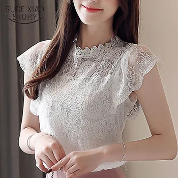 New summer Women Tops fashion 2019 Print chiffon white Women Blouse shirts stand women tops 4390 50
New summer Women Tops fashion 2019 Print chiffon white Women Blouse shirts stand women tops 4390 50
