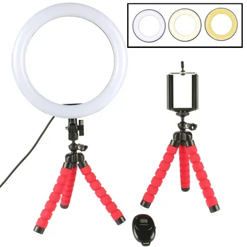 LED Desktop Ring Light Kit Photo Phone Ring Lamp with 17cm Tripod Phone holder For Live Stream YouTube Video Beauty Makeup
LED Desktop Ring Light Kit Photo Phone Ring Lamp with 17cm Tripod Phone holder For Live Stream YouTube Video Beauty Makeup