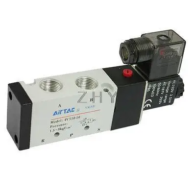 4V310-10 PT 3/8" Port 2 Position 5 Way Solenoid Valve AC 220V 3.5VA
4V310-10 PT 3/8" Port 2 Position 5 Way Solenoid Valve AC 220V 3.5VA