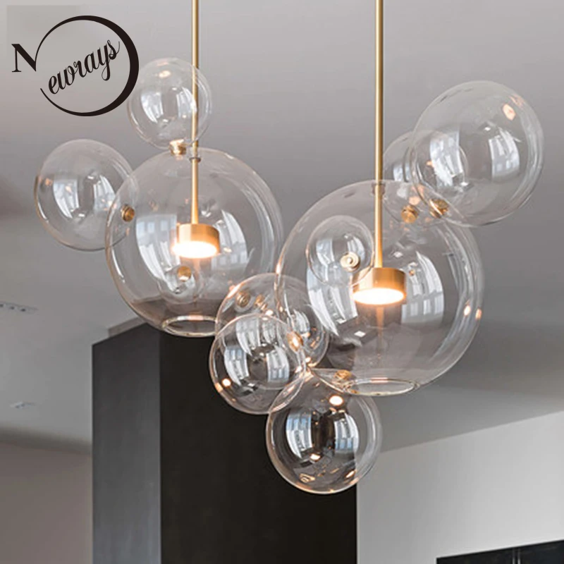 Modern creative clear glass bubble ball LED pendant lights kitchen bedroom store cafe interior lighting decorative hanging lamp
Modern creative clear glass bubble ball LED pendant lights kitchen bedroom store cafe interior lighting decorative hanging lamp