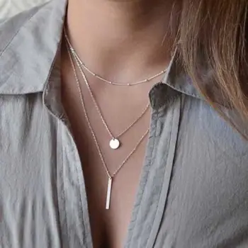 Simple Multi Layers Necklace Set Bar Coin Necklace Pendant Choker Gold Color Clavicle Chain Women Jewelry Accessories
Simple Multi Layers Necklace Set Bar Coin Necklace Pendant Choker Gold Color Clavicle Chain Women Jewelry Accessories