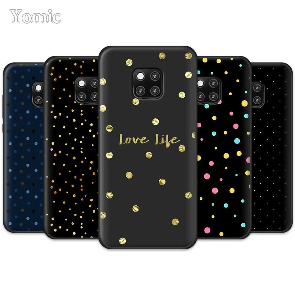 Black Silicone TPU Mobile Phone Case for Huawei Mate 20 Pro 10 20 Lite Honor 20 Lite 20 Pro P20 P30 Pro Polka Dot Case Cover
Black Silicone TPU Mobile Phone Case for Huawei Mate 20 Pro 10 20 Lite Honor 20 Lite 20 Pro P20 P30 Pro Polka Dot Case Cover