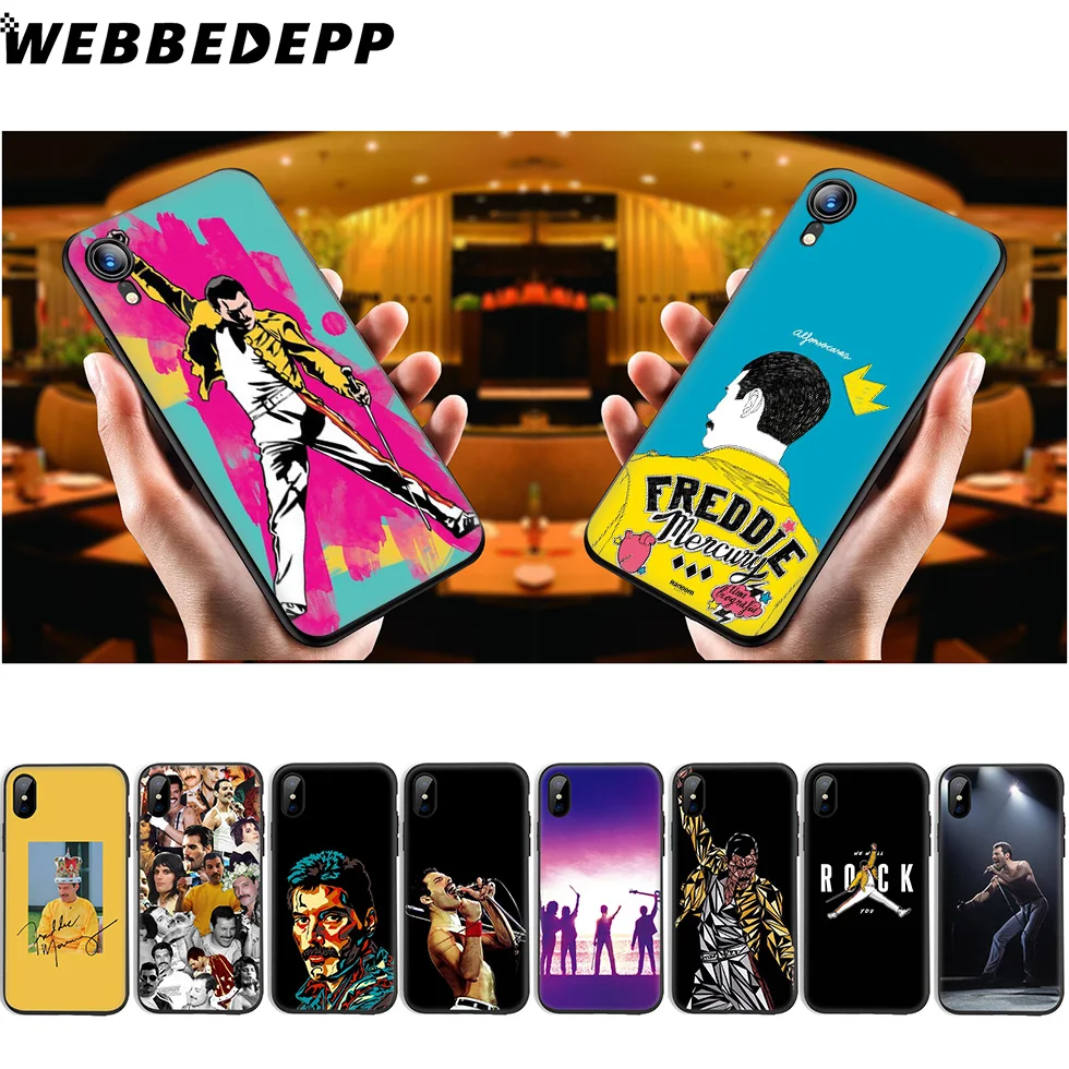 WEBBEDEPP Queen Freddie Mercury Soft Silicone Case for iPhone 11 Pro Xr Xs Max X or 10 8 7 6 6S Plus 5 5S SE Case 8 Plus
WEBBEDEPP Queen Freddie Mercury Soft Silicone Case for iPhone 11 Pro Xr Xs Max X or 10 8 7 6 6S Plus 5 5S SE Case 8 Plus