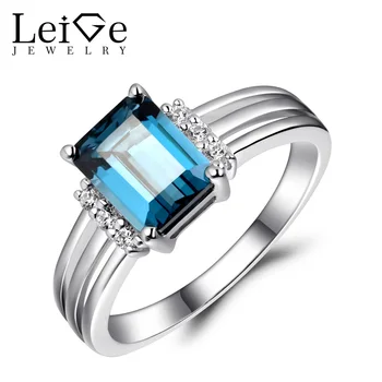 Leige Jewelry London Blue Topaz Ring Sterling Silver 925 Engagement Wedding Rings for Women Emerald Cut Gemstone Fine Jewelry
Leige Jewelry London Blue Topaz Ring Sterling Silver 925 Engagement Wedding Rings for Women Emerald Cut Gemstone Fine Jewelry