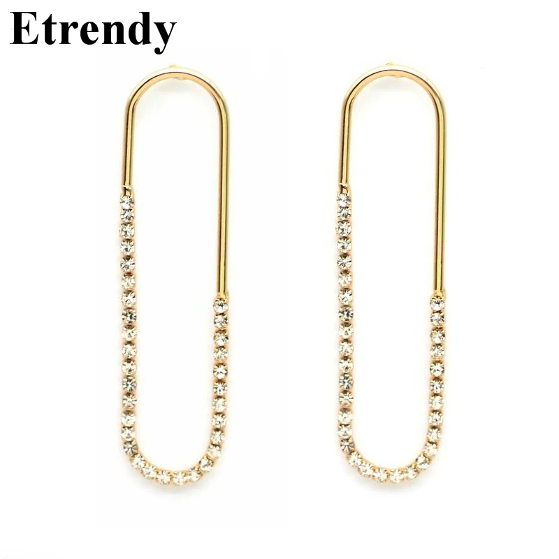 Rhinestone Chain Earings Gold Color Geometric Long Earrings For Women Bijoux 2019 Fashion Jewelry Pendientes Party All Match
Rhinestone Chain Earings Gold Color Geometric Long Earrings For Women Bijoux 2019 Fashion Jewelry Pendientes Party All Match