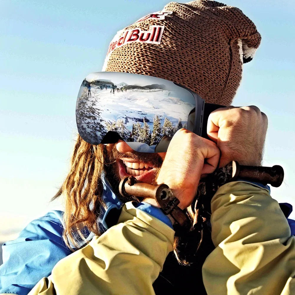 Enkeeo Ski Goggles Dual Layer UV400 Anti-Fog Lens Detachable Snowboard Eyewear 3 Layers Foam Men Women Skating goggles glasses
Enkeeo Ski Goggles Dual Layer UV400 Anti-Fog Lens Detachable Snowboard Eyewear 3 Layers Foam Men Women Skating goggles glasses