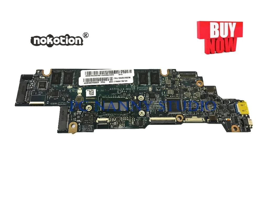 PCNANNY 5B20H33238 AIZY0 LA-B921P for Lenovo YOGA 3-1170 laptop motherboard SR23C M-5Y10C 4GB tested
PCNANNY 5B20H33238 AIZY0 LA-B921P for Lenovo YOGA 3-1170 laptop motherboard SR23C M-5Y10C 4GB tested