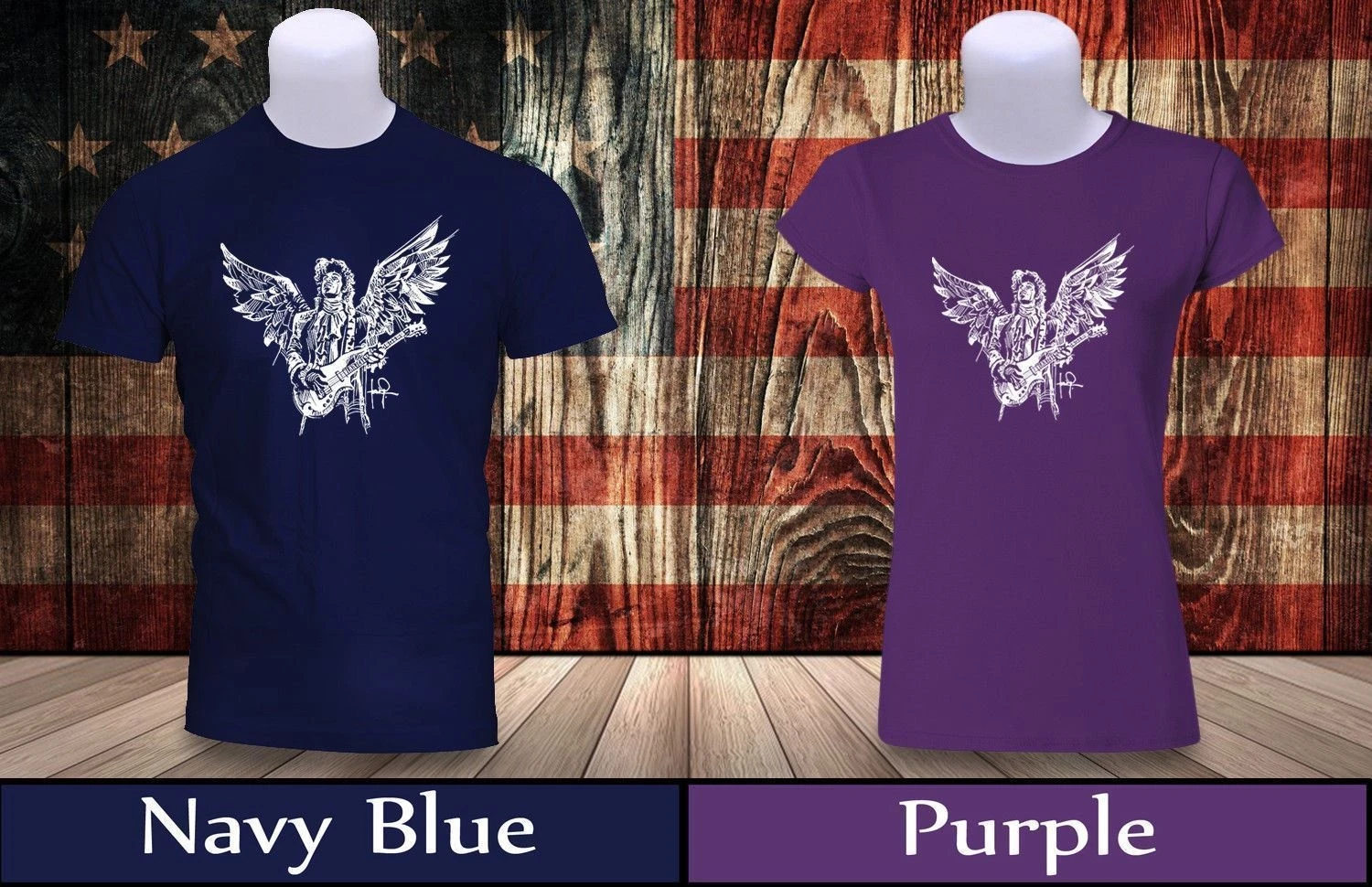 

Inspired Prince Angel T-Shirt Mens Womens NavyPurple Tribute Purple Rain New Hip Hop men tshirt rock Unisex t shirt Fashion