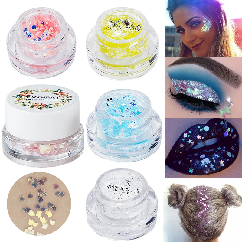 HANDAIYAN Festival Body Glitter Makeup Highlighter Mermaid Sequin Cream Gel Hair Shimmer Lips Eye Shadow Glitter Tattoo Pigment
HANDAIYAN Festival Body Glitter Makeup Highlighter Mermaid Sequin Cream Gel Hair Shimmer Lips Eye Shadow Glitter Tattoo Pigment