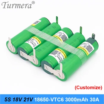 5s 18v 21v battery 18650 pack 18650 vtc6 3000mah 30a soldering battery for screwdriver battery and vacuum cleaner customized ju1 
5s 18v 21v battery 18650 pack 18650 vtc6 3000mah 30a soldering battery for screwdriver battery and vacuum cleaner customized ju1