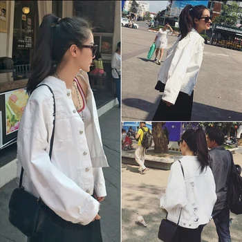 2018 New Spring Autumn Hot sale Loose style fashion casual popular pure women denim Jacket Cheap wholesale A239 
2018 New Spring Autumn Hot sale Loose style fashion casual popular pure women denim Jacket Cheap wholesale A239
