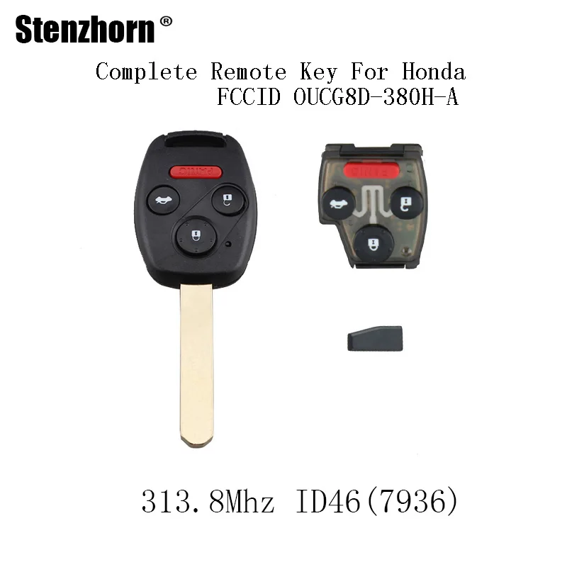 QWMEND 4Buttons 313.8Mhz Car Remote Keyless Key Fob For Honda Accord 2003 2004 2005 2006 2007 ID46 chip Complete Remote Key
QWMEND 4Buttons 313.8Mhz Car Remote Keyless Key Fob For Honda Accord 2003 2004 2005 2006 2007 ID46 chip Complete Remote Key