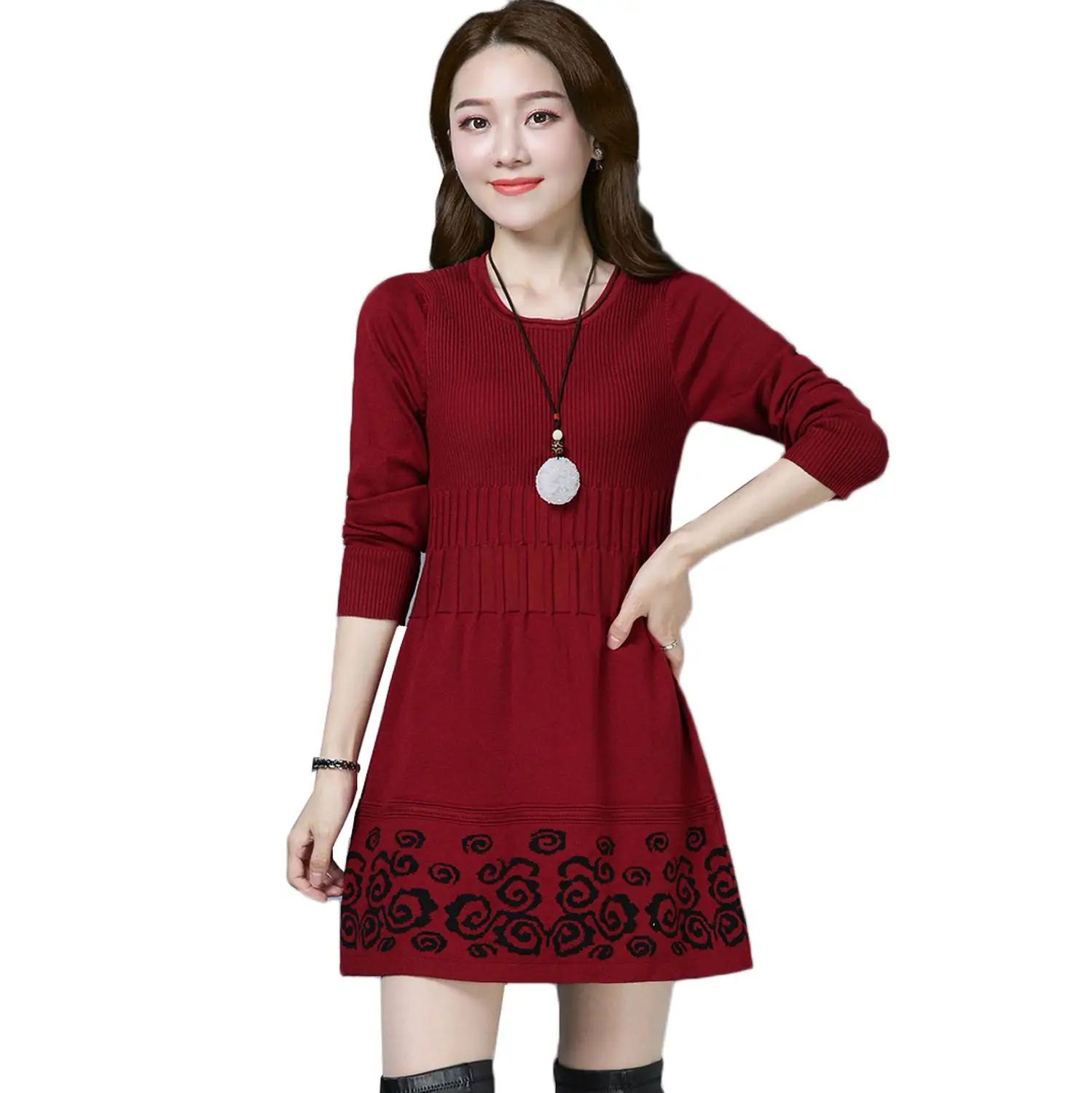 Autumn Winter Women Knit Dress New Long Sleeve High Elasticity Knitted Sweater Mini Dress Female Warm Sweaters Pullovers K938
Autumn Winter Women Knit Dress New Long Sleeve High Elasticity Knitted Sweater Mini Dress Female Warm Sweaters Pullovers K938