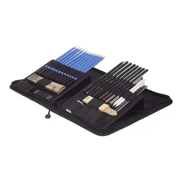 40 Piece Drawing Pencils and Sketch Set in Pop Up Zipper Case - Includes Graphite, Pastel and Charcoal Pencils and Accessories
40 Piece Drawing Pencils and Sketch Set in Pop Up Zipper Case - Includes Graphite, Pastel and Charcoal Pencils and Accessories