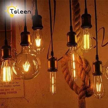 Dimmer E14 E27 220V Retro COB LED Luces Para Casas 16W Edison Filament LED Bulb Vintage Glass LED Light Decoration C35 G45 ST64
Dimmer E14 E27 220V Retro COB LED Luces Para Casas 16W Edison Filament LED Bulb Vintage Glass LED Light Decoration C35 G45 ST64