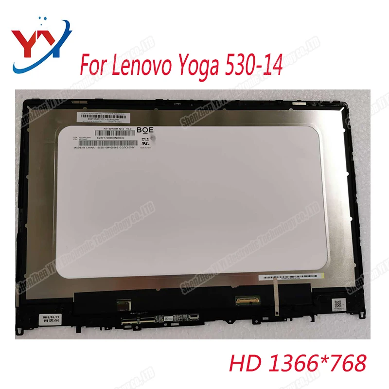 ЖК-дисплей 14,0 дюйма HD для Lenovo YOGA 530-14IKB 81H900 YOGA 530-14ARR, светодиодный дисплей 14 дюймов, сенсорный экран, сменная панель с рамкой
ЖК-дисплей 14,0 дюйма HD для Lenovo YOGA 530-14IKB 81H900 YOGA 530-14ARR, светодиодный дисплей 14 дюймов, сенсорный экран, сменная панель с рамкой