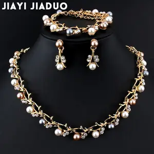 Earring-Sets Bridal-Jewelry-Sets Wedding-Necklace Pearl Elegant Women Fashion Hot Jiayijiaduo Earring-Sets Bridal-Jewelry-Sets Wedding-Necklace Pearl Elegant Women Fashion Hot Jiayijiaduo