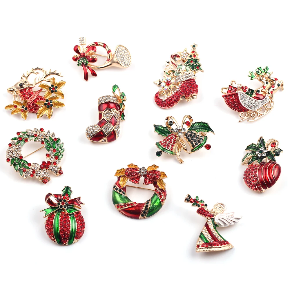 Cute Christmas Brooch Santa Claus Sock Christmas Tree Deer Pins with Crystal Lovely Xmas Gifts for Children Kids Women
Cute Christmas Brooch Santa Claus Sock Christmas Tree Deer Pins with Crystal Lovely Xmas Gifts for Children Kids Women