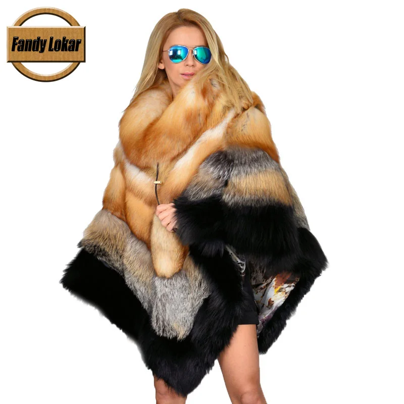 Fandy Lokar New Real Fox Fur Coat Women Winter Thick Fur Poncho Real Fox Fur Jacket Overcoat Female Ladies Fashion Furs Jackets
Fandy Lokar New Real Fox Fur Coat Women Winter Thick Fur Poncho Real Fox Fur Jacket Overcoat Female Ladies Fashion Furs Jackets