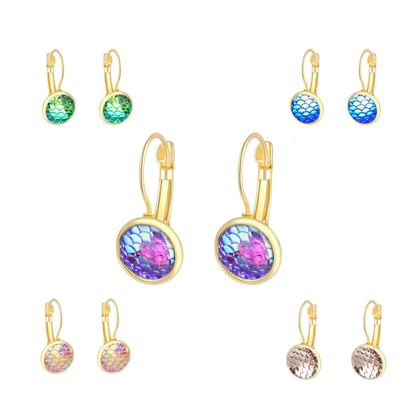 2019 Fashion Gold Drop Earrings Charm Iridescent Mermaid Dragon Fish Scale Round Earring for Women Dangling Earrings Accessories
2019 Fashion Gold Drop Earrings Charm Iridescent Mermaid Dragon Fish Scale Round Earring for Women Dangling Earrings Accessories
