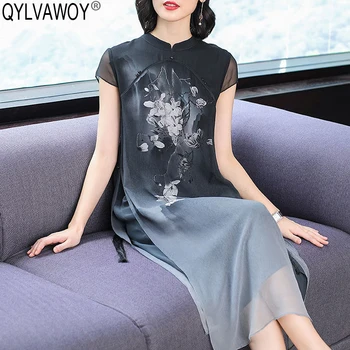 Vintage Elegant Summer Silk Dress for Women Clothes 2020 Party Floral Midi Dress Women Dresses Plus Size Cheongsam Vestidos 6332
Vintage Elegant Summer Silk Dress for Women Clothes 2020 Party Floral Midi Dress Women Dresses Plus Size Cheongsam Vestidos 6332