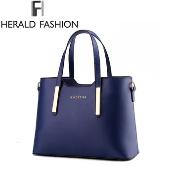 Women Top-handle Bag Shoulder Bags PU Leather Handbags Solid Tote Bolsas Female Handbag Designer Handbag Herald Fashion
Women Top-handle Bag Shoulder Bags PU Leather Handbags Solid Tote Bolsas Female Handbag Designer Handbag Herald Fashion