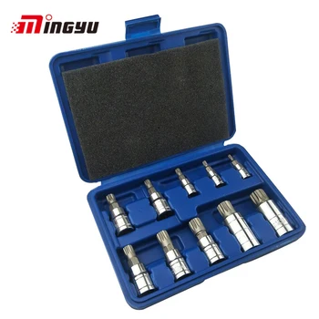 12 Point MM Triple Square Spline Bit Socket Set Tamper-Proof Lug Nuts Allen Head Sleeve Wrench 10 PCS Screwdrive Socket Set
12 Point MM Triple Square Spline Bit Socket Set Tamper-Proof Lug Nuts Allen Head Sleeve Wrench 10 PCS Screwdrive Socket Set