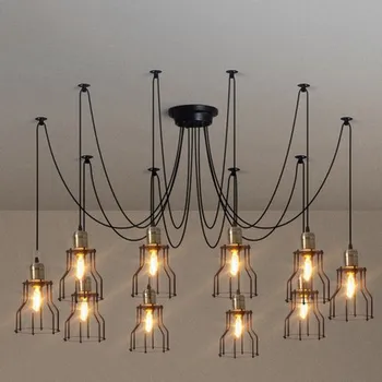 Mordern Nordic Retro Edison Bulb Light Chandelier Vintage Loft Antique Adjustable DIY E27 Art Spider Ceiling Lamp Fixture Light
Mordern Nordic Retro Edison Bulb Light Chandelier Vintage Loft Antique Adjustable DIY E27 Art Spider Ceiling Lamp Fixture Light