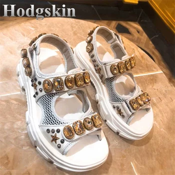 Casual Mesh Sandalias Mujer Open Toe Woman Shoes Tide Rivets Platform Sandals Crystal Sandalia Feminina New Brand Ladies Shoes
Casual Mesh Sandalias Mujer Open Toe Woman Shoes Tide Rivets Platform Sandals Crystal Sandalia Feminina New Brand Ladies Shoes