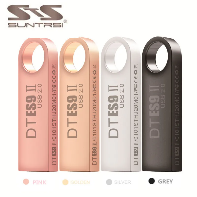 Suntrsi Metal USB Flash Drive usb2.0 pen drive 32gb pendrive 16gb 8gb 4g memoria usb stick mini gift Flash drive customized logo