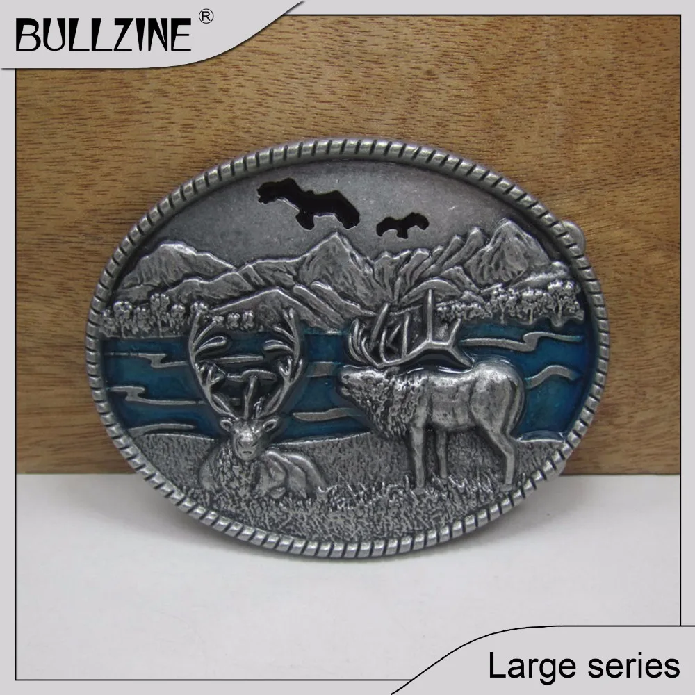 The Bullzine Deer belt buckle with pewter finish FP-02748 suitable for 4cm width belt
The Bullzine Deer belt buckle with pewter finish FP-02748 suitable for 4cm width belt