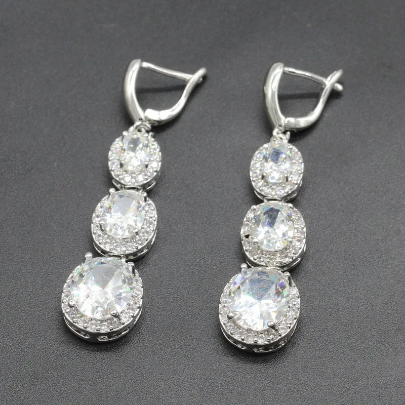 Oval White 4 Colors 925 Sterling Silver Long Dangle Earrings For Women Fashion Jewelry
Oval White 4 Colors 925 Sterling Silver Long Dangle Earrings For Women Fashion Jewelry