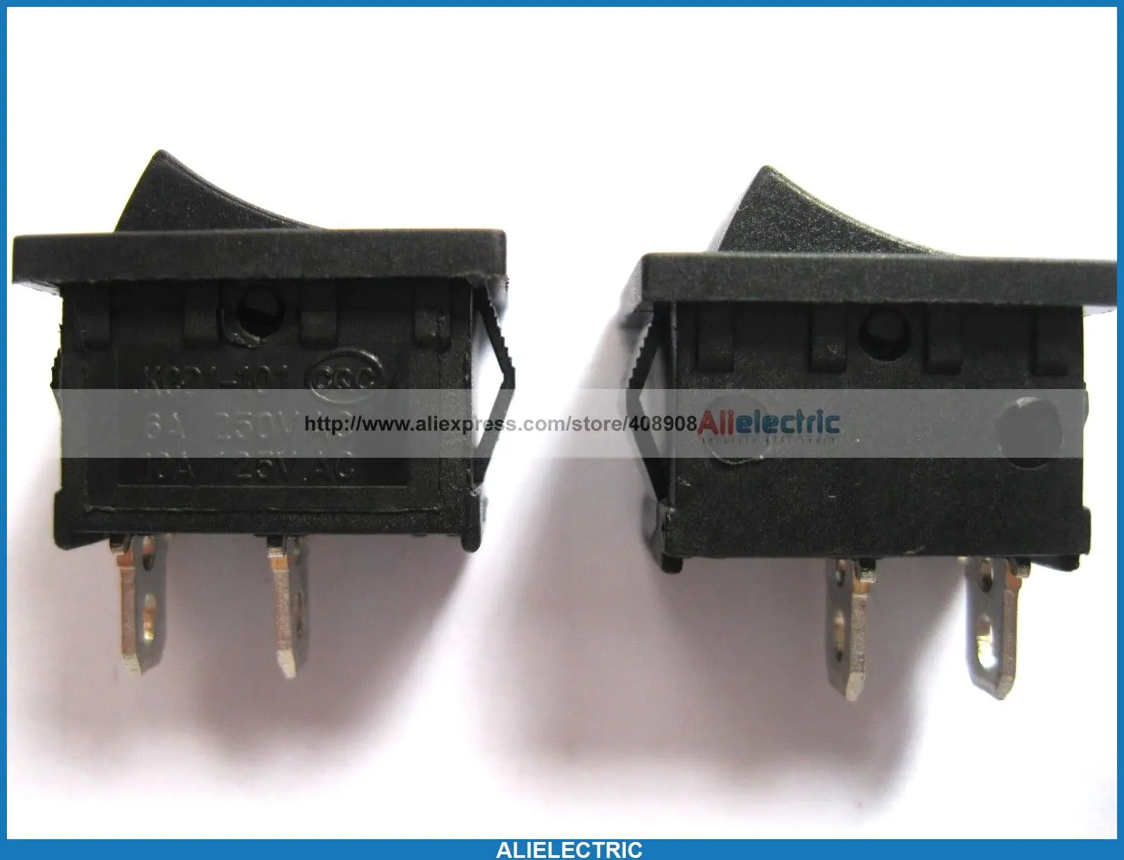 200 Pcs Rocker Switch KCD1 101 on Off Black Cap 2pin 6A 10A 21x15mm
200 Pcs Rocker Switch KCD1 101 on Off Black Cap 2pin 6A 10A 21x15mm