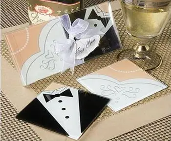 Wholesale Creative Wedding Gifts Bride And Groom Dress Glass Coasters Wedding Favors 200pcs=100sets,Free Shipping
Wholesale Creative Wedding Gifts Bride And Groom Dress Glass Coasters Wedding Favors 200pcs=100sets,Free Shipping