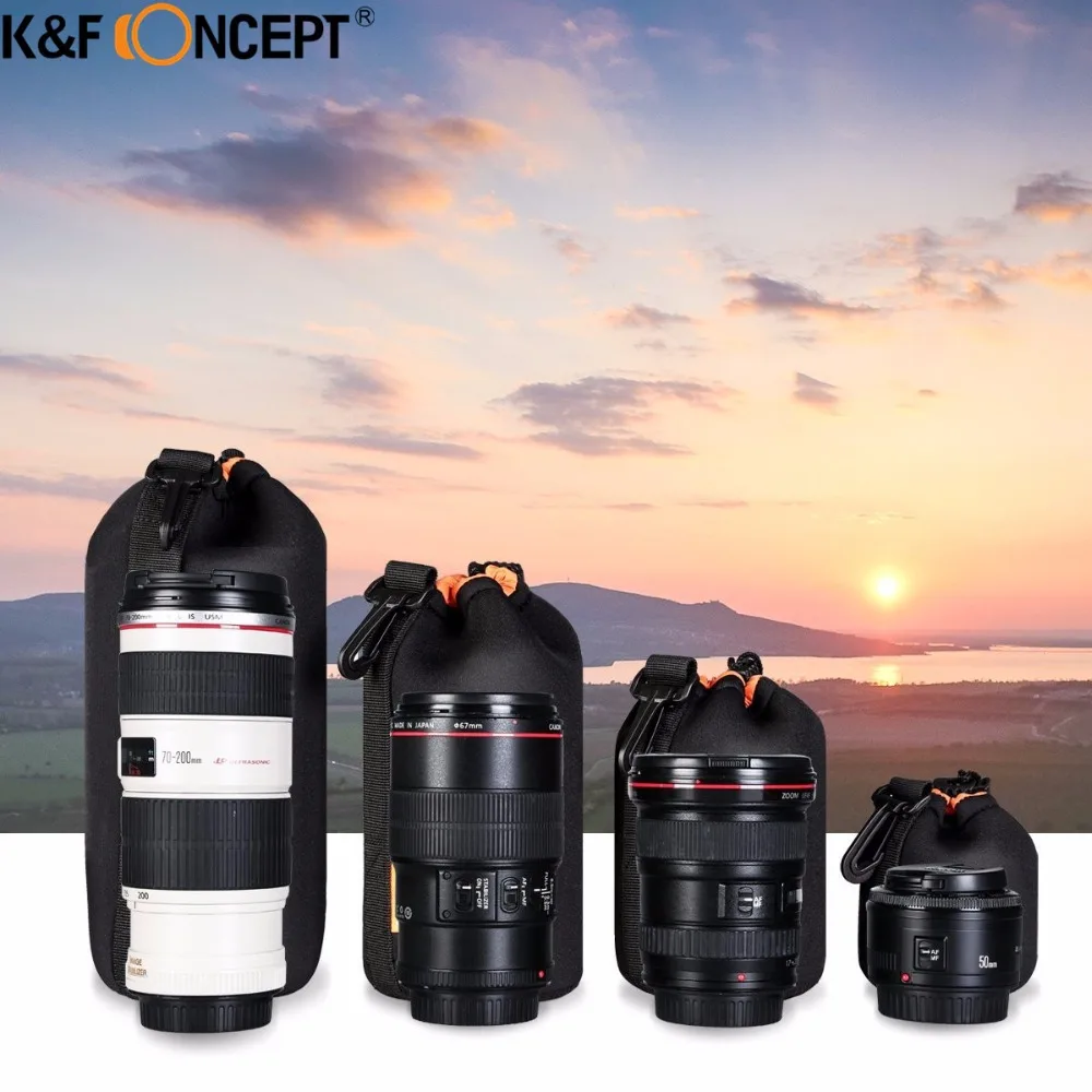 K&F CONCEPT Camera Lens Bag Pouch Case Protector Functional Waterproof Neoprene S M L XL for Canon Nikon Sony DSLR Camera Lens
K&F CONCEPT Camera Lens Bag Pouch Case Protector Functional Waterproof Neoprene S M L XL for Canon Nikon Sony DSLR Camera Lens
