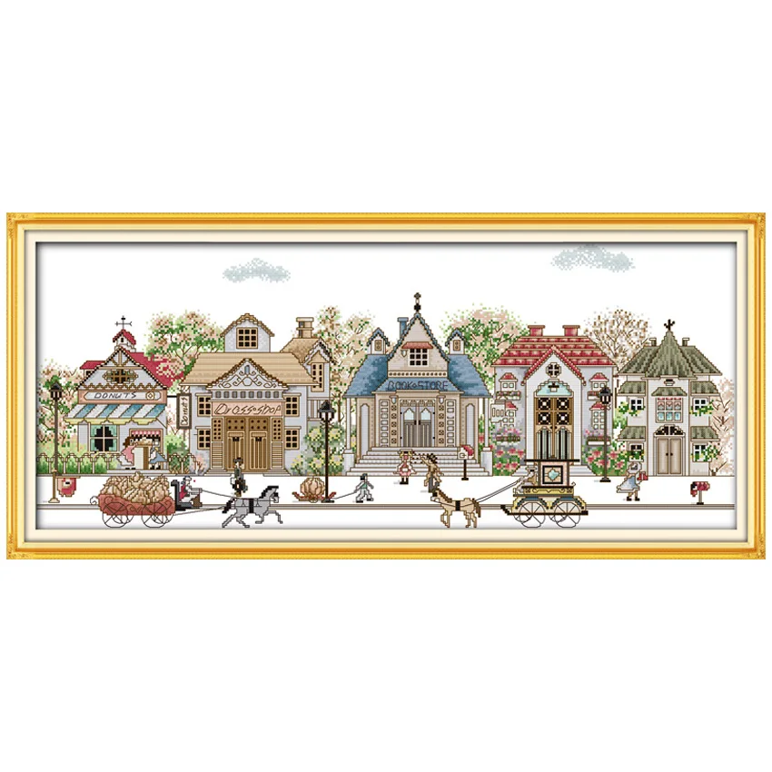 Street View (5) Scenery Painting Counted Cross Stitch 11 14CT Cross Stitch Set landscape Cross-stitch Kits Embroidery Needlework
Street View (5) Scenery Painting Counted Cross Stitch 11 14CT Cross Stitch Set landscape Cross-stitch Kits Embroidery Needlework