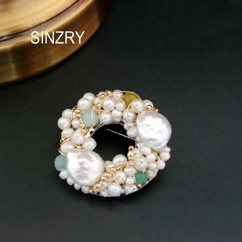 SINZRY original 100% handmade irregular natural Pearl winding Brooch pin creative lady scarf buckle pin
SINZRY original 100% handmade irregular natural Pearl winding Brooch pin creative lady scarf buckle pin