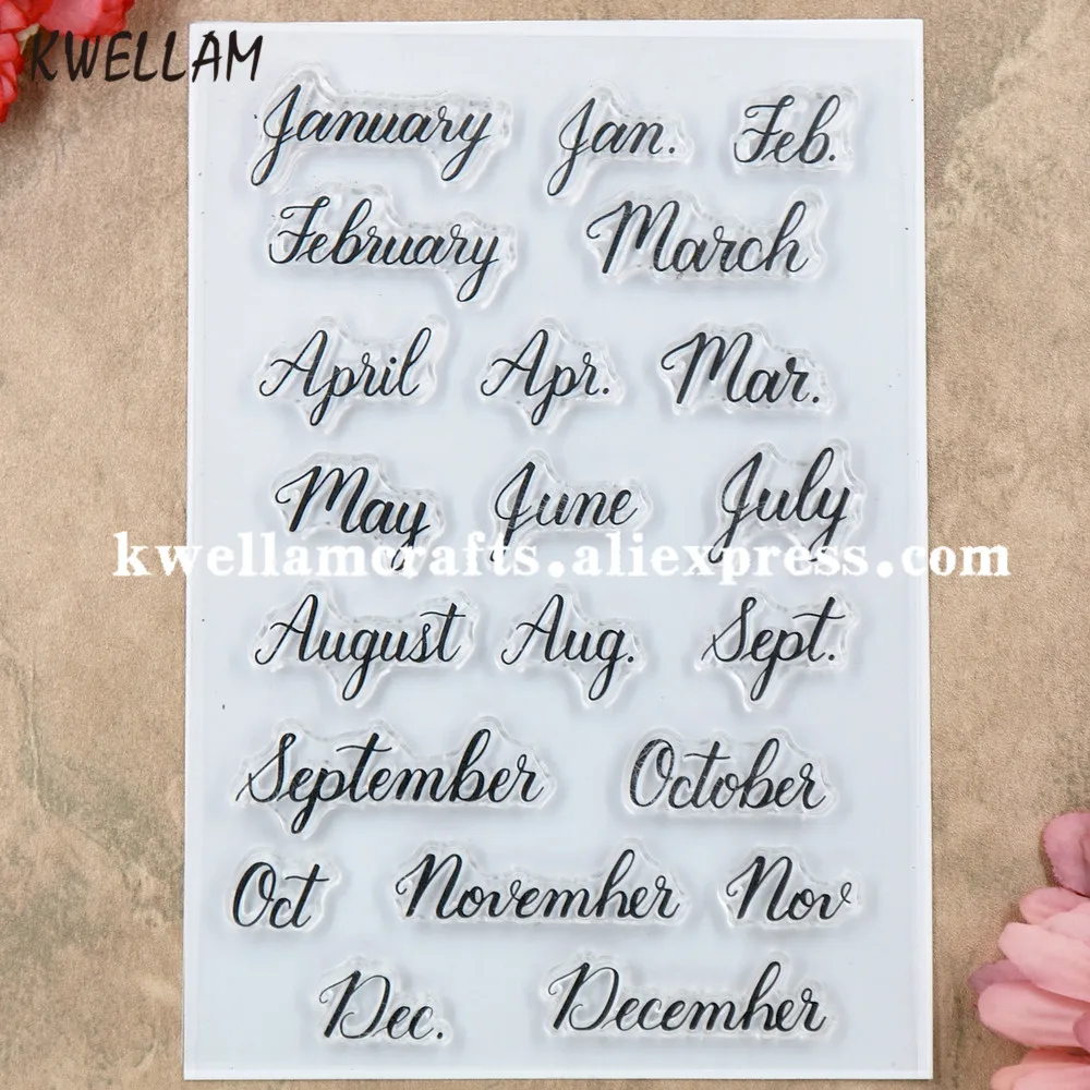 Month January Jan. February Feb. March Scrapbook DIY photo cards rubber stamp clear stamp transparent stamp 10x15m KW8021103
Month January Jan. February Feb. March Scrapbook DIY photo cards rubber stamp clear stamp transparent stamp 10x15m KW8021103
