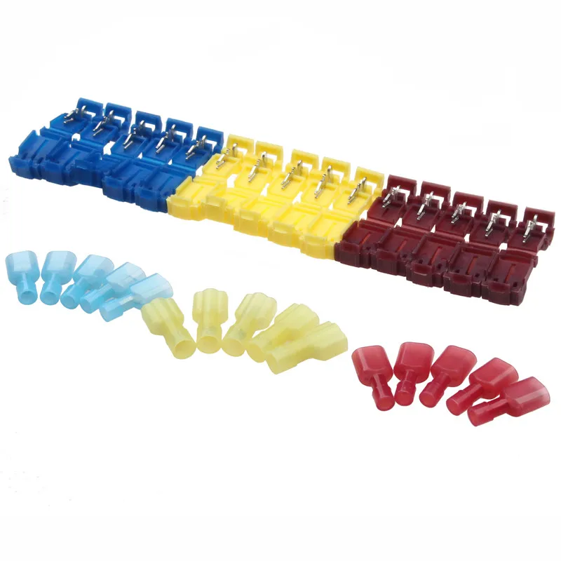 10Pcs Scotch Lock Quick Splice Terminals Combo T-Tap/Male Red Blue Yellow Insulated Wire Connectors 22-10 AWG
10Pcs Scotch Lock Quick Splice Terminals Combo T-Tap/Male Red Blue Yellow Insulated Wire Connectors 22-10 AWG