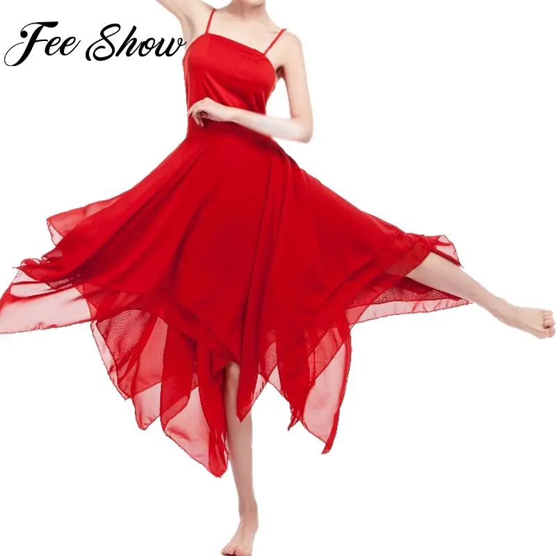 FEESHOW Women Adult Leotard Ballet Dress Asymmetric Chiffon Solid Color Contemporary Lyrical Dancing Dress Ballet Dance Clothes
FEESHOW Women Adult Leotard Ballet Dress Asymmetric Chiffon Solid Color Contemporary Lyrical Dancing Dress Ballet Dance Clothes