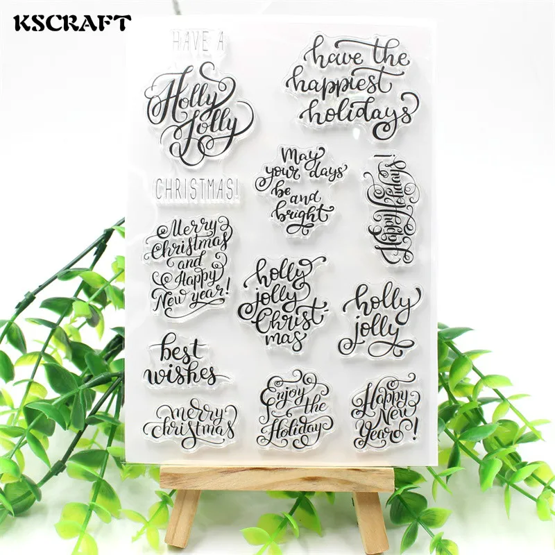 KSCRAFT Christmas Transparent Clear Silicone Stamp/Seal for DIY scrapbooking/photo album Decorative clear stamp sheets 113
KSCRAFT Christmas Transparent Clear Silicone Stamp/Seal for DIY scrapbooking/photo album Decorative clear stamp sheets 113