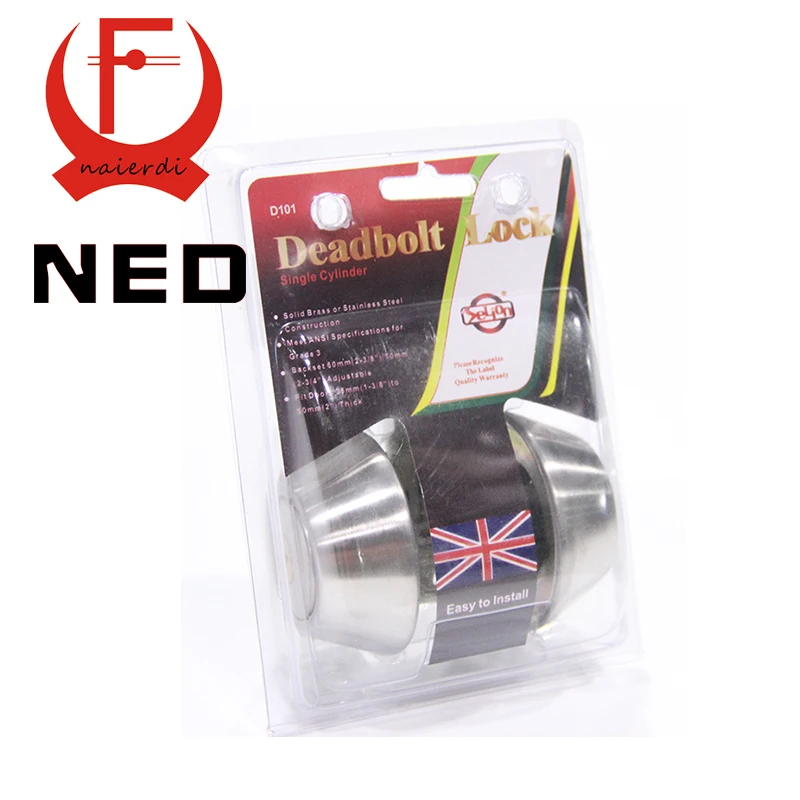 High-Ends NED Double Cylinder Deadbolt Lock High Security Solid Brass SS Handle Lock For Home Door Suitable For 35mm to 50mm
High-Ends NED Double Cylinder Deadbolt Lock High Security Solid Brass SS Handle Lock For Home Door Suitable For 35mm to 50mm