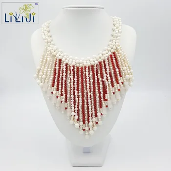 LiiJi Unique White Coral,White Jades,Dye Red Coral , Freshwater Pearl Beads with Jades Toggle Clasp Big Necklace
LiiJi Unique White Coral,White Jades,Dye Red Coral , Freshwater Pearl Beads with Jades Toggle Clasp Big Necklace