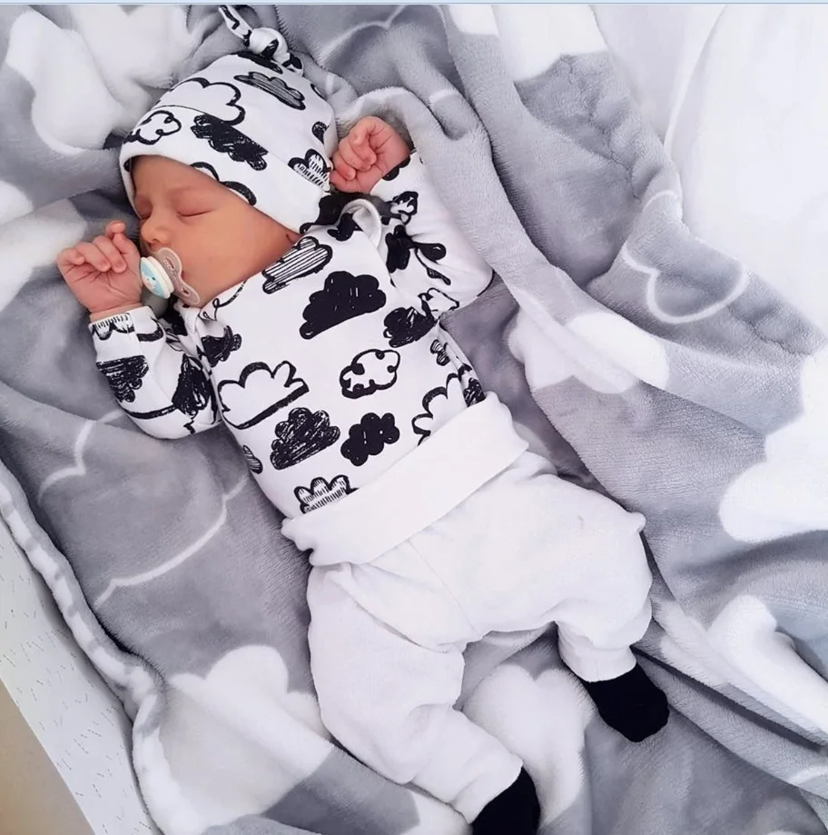 Newborn Baby Boys Girl Clothes 2019 New Autumn Cloudy Tops T-Shirt +Pants Infant Toddle bebe kids 3pcs Baby Outfits Clothing Set
Newborn Baby Boys Girl Clothes 2019 New Autumn Cloudy Tops T-Shirt +Pants Infant Toddle bebe kids 3pcs Baby Outfits Clothing Set