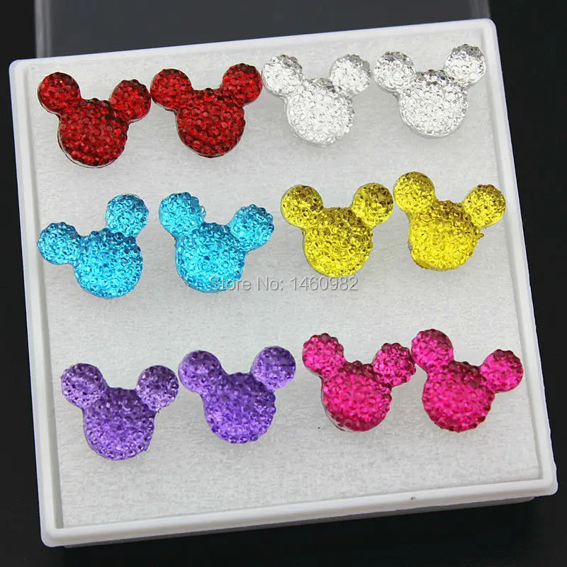 Fashion Girl Women's Lovely 6 Pairs Cartoon Resin Cute Mouse Stud Earrings Plastic Earrings For Girl Women's Gift YE242
Fashion Girl Women's Lovely 6 Pairs Cartoon Resin Cute Mouse Stud Earrings Plastic Earrings For Girl Women's Gift YE242