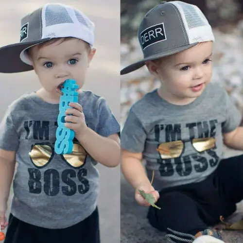 Fashion Toddler Baby Boys Cotton Short Sleeve Letter Of I am the Boss T-shirt Casual Clothes Tops Blouse
Fashion Toddler Baby Boys Cotton Short Sleeve Letter Of I am the Boss T-shirt Casual Clothes Tops Blouse