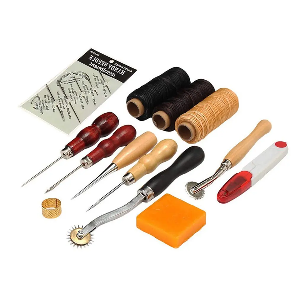 13PCS Leather Craft Tools Kit for DIY Hand Leather Working Carving Work Sewing Stitching Saddle Punch Leathercraft Accessories
13PCS Leather Craft Tools Kit for DIY Hand Leather Working Carving Work Sewing Stitching Saddle Punch Leathercraft Accessories