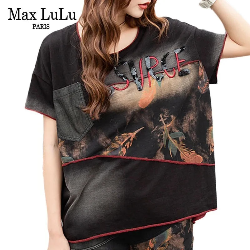 Max LuLu 2019 Summer Vintage Punk Designer Ladies Denim Tops Tee Shirts Womens 3d Camouflage Funny T-shirt Cotton Kawaii Clothes 
Max LuLu 2019 Summer Vintage Punk Designer Ladies Denim Tops Tee Shirts Womens 3d Camouflage Funny T-shirt Cotton Kawaii Clothes
